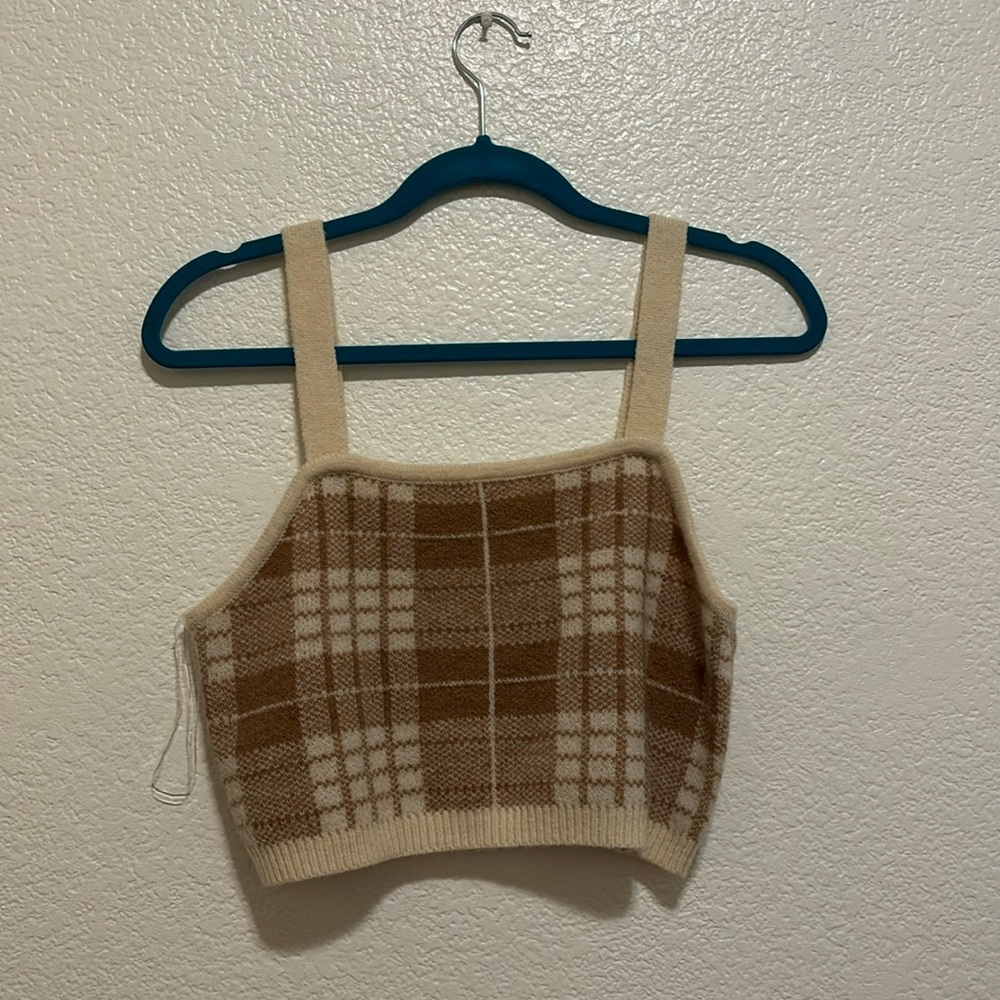 Brown plaid top from tilly’s size XL